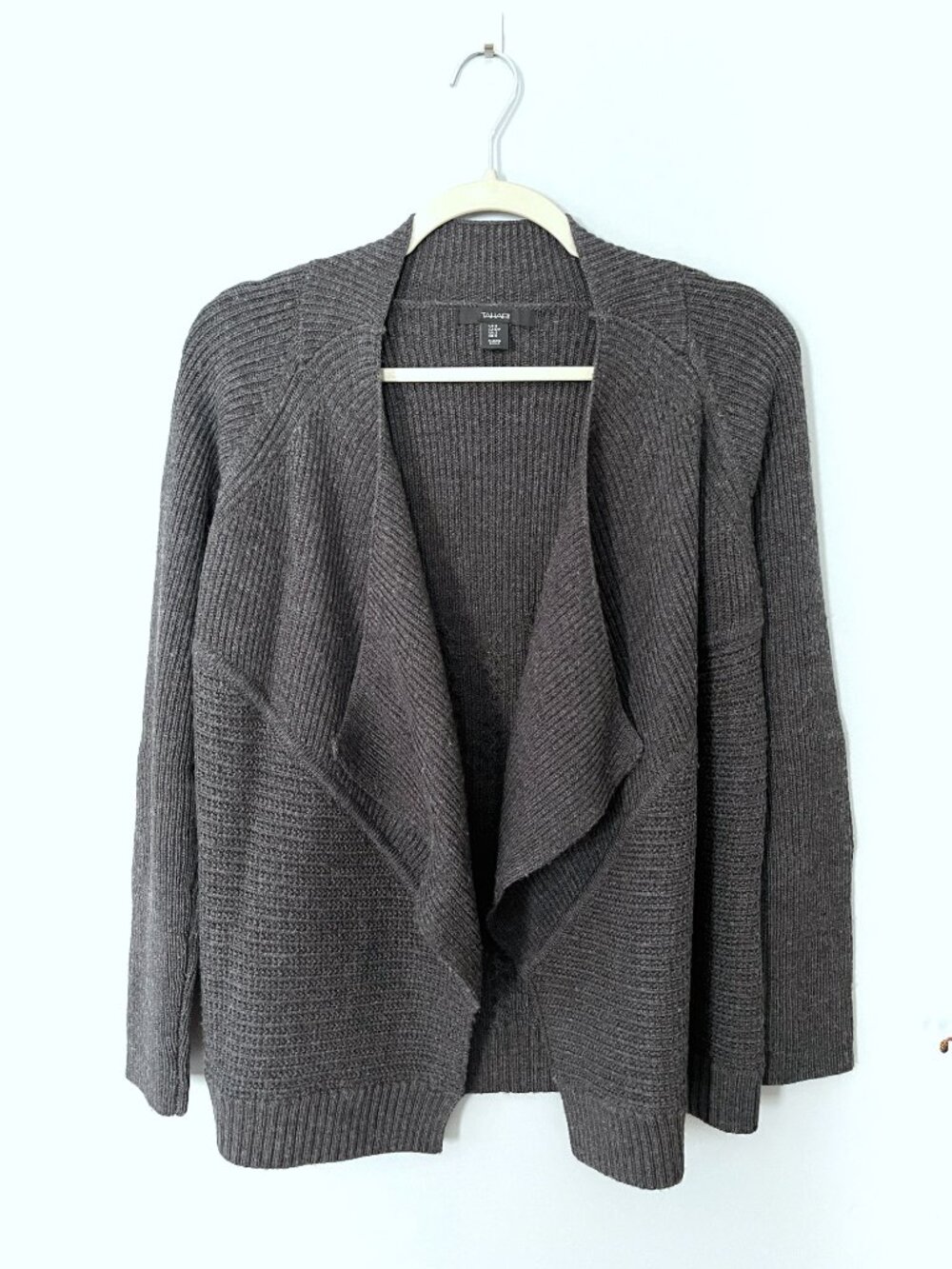 Tahari 100% Merino Wool Cardigan (Gray) S